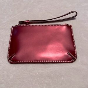 NWOT Pink Metallic Wristlet